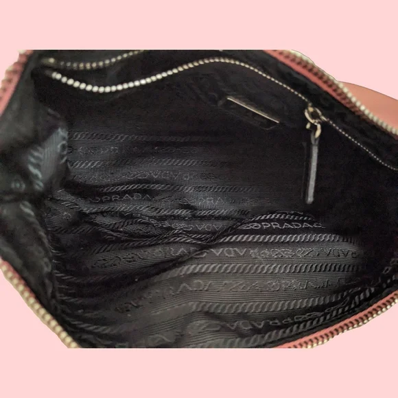 Prada Tessuto Sirio Nylon Mini Shoulder Bag Pink - Picture 9 of 13